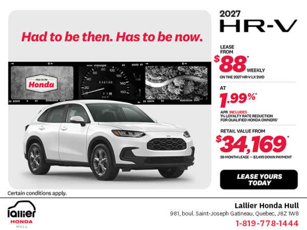 Get the 2027 Honda HR-V!