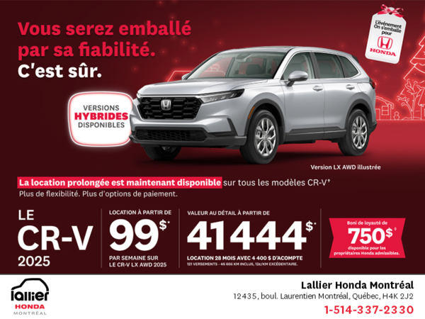 Obtenez le Honda CR-V 2025!