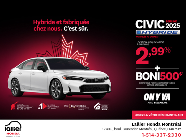 L'événement mensuel Honda !