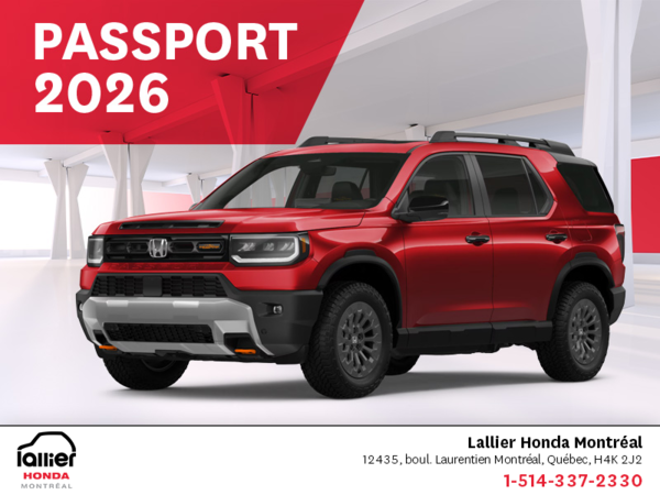 Obtenez le Honda Passport 2026 !
