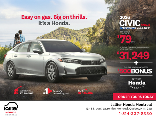 Get the 2026 Honda Civic Sedan Hybrid!