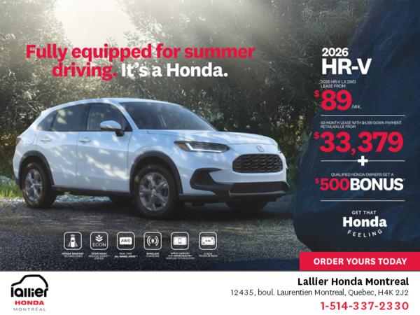 Get the 2026 Honda HR-V!