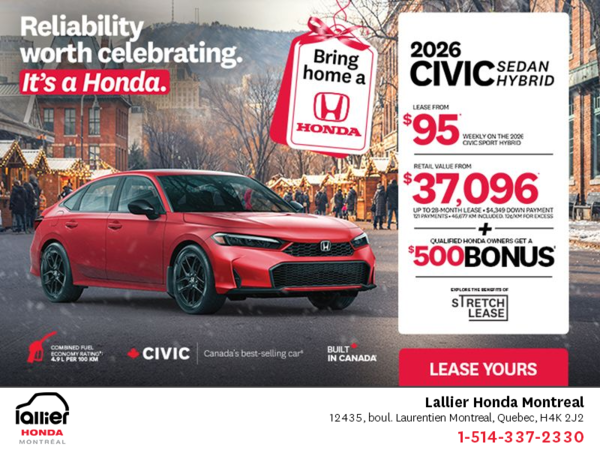 Get the 2026 Honda Civic Sedan Hybrid!