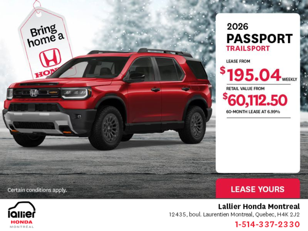 Get the 2026 Honda Passport!