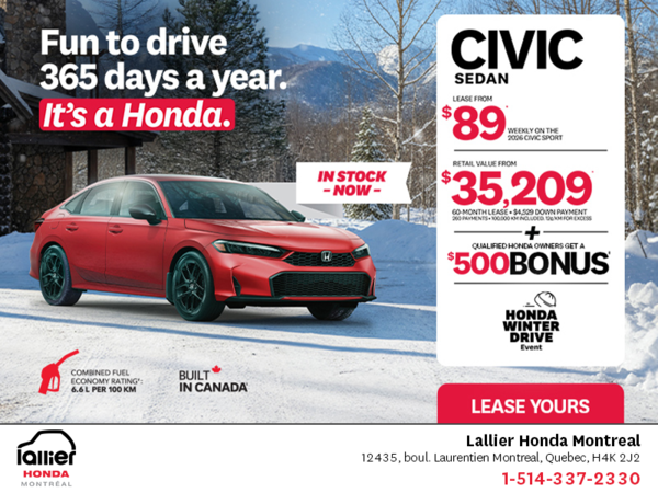 Get the 2026 Honda Civic Sedan!