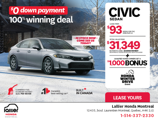 Get the 2026 Honda Civic Sedan!
