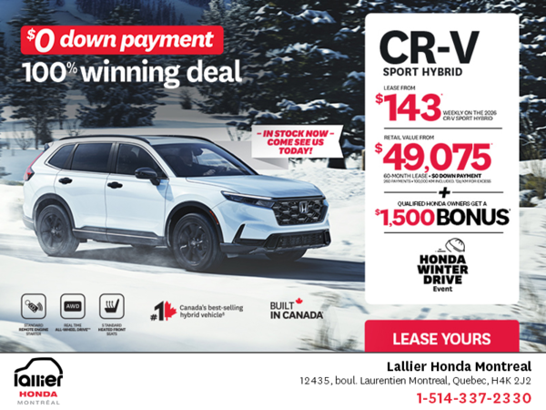 Get the 2026 Honda CR-V Hybrid!