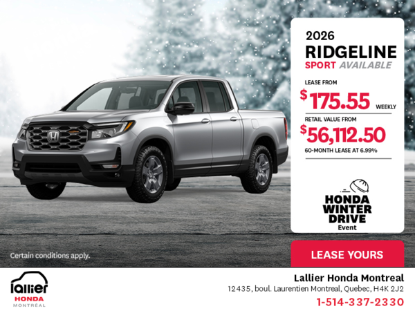 Get the 2026 Honda Ridgeline!