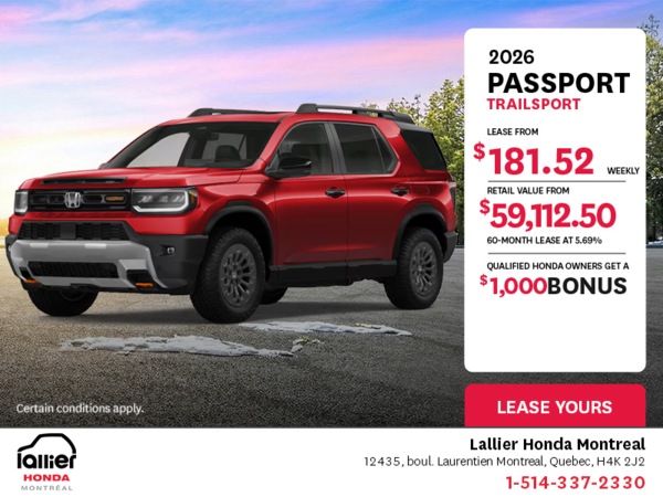 Get the 2026 Honda Passport!