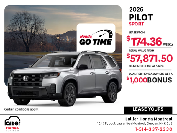 Get the 2026 Honda Pilot!