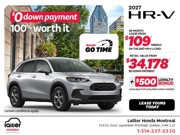 Get the 2027 Honda HR-V!