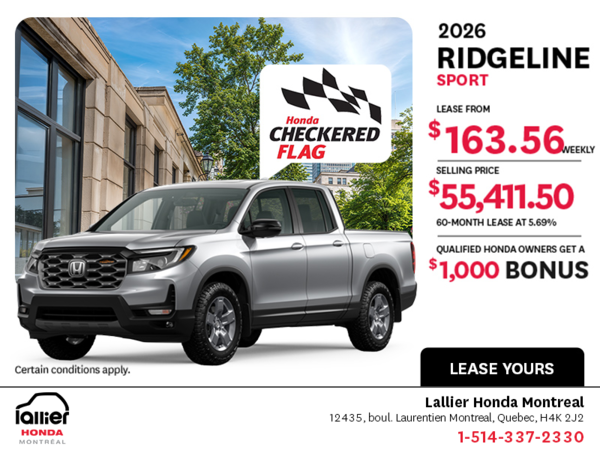 Get the 2026 Honda Ridgeline!