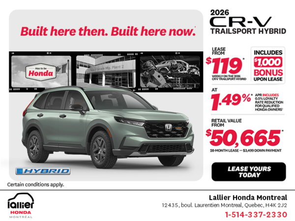 Get the 2026 Honda CR-V Hybrid!