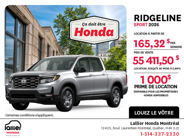 Honda Ridgeline 2026