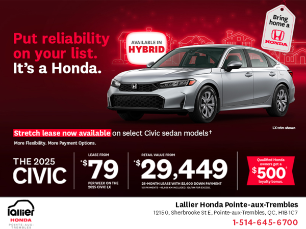 Get the 2025 Honda Civic!