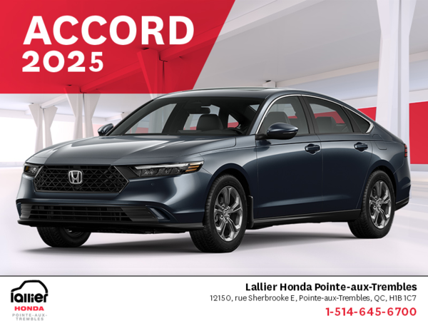 Obtenez la Honda Accord 2025 !