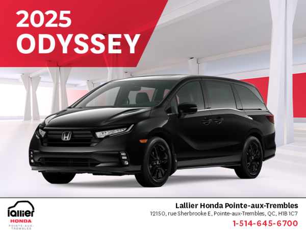 Obtenez le Honda Odyssey 2025 !