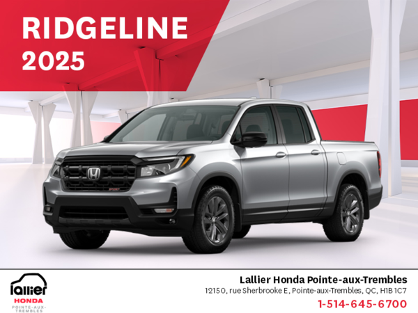 Obtenez le Honda Ridgeline 2025 !