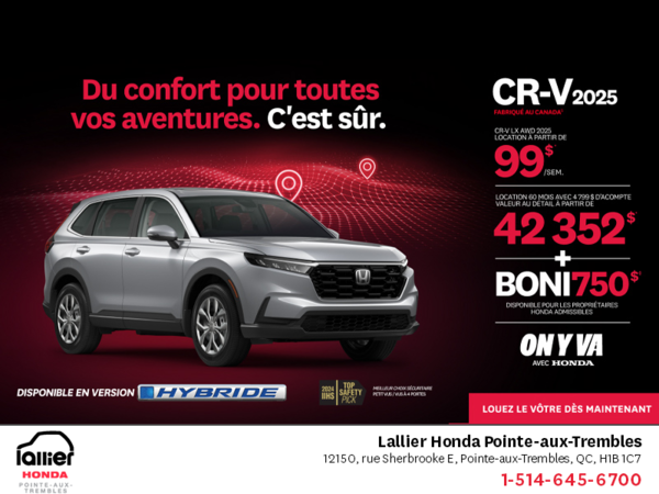 Obtenez le Honda CR-V 2025!