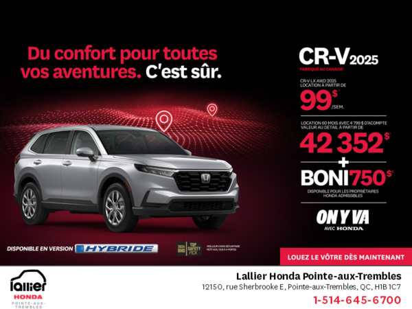 Obtenez le Honda CR-V 2025!