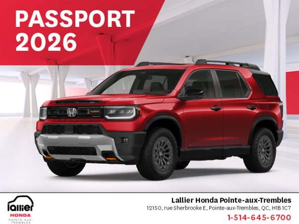 Obtenez le Honda Passport 2026 !