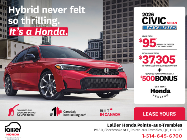 Get the 2026 Honda Civic Sedan Hybrid!