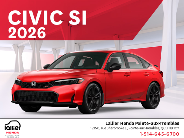 Obtenez le Honda Civic Si 2026 !