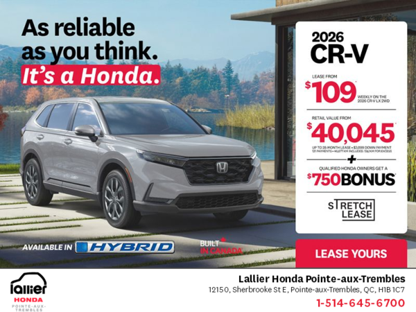 Get the 2026 Honda CR-V!