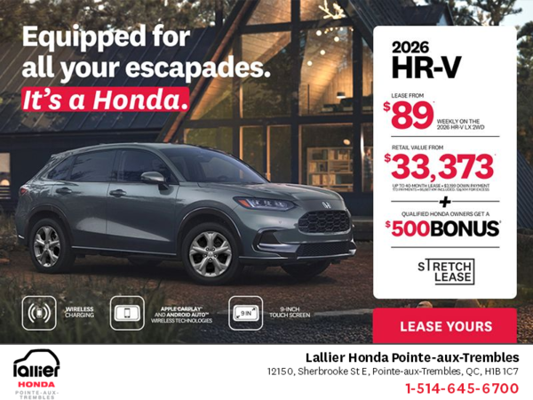 Get the 2026 Honda HR-V!