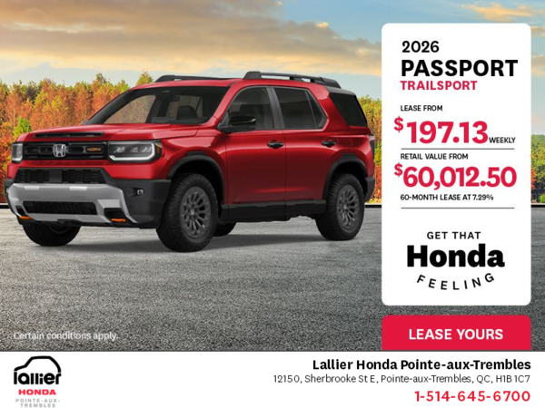 Get the 2026 Honda Passport!