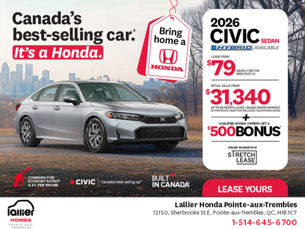 Get the 2026 Honda Civic Sedan!