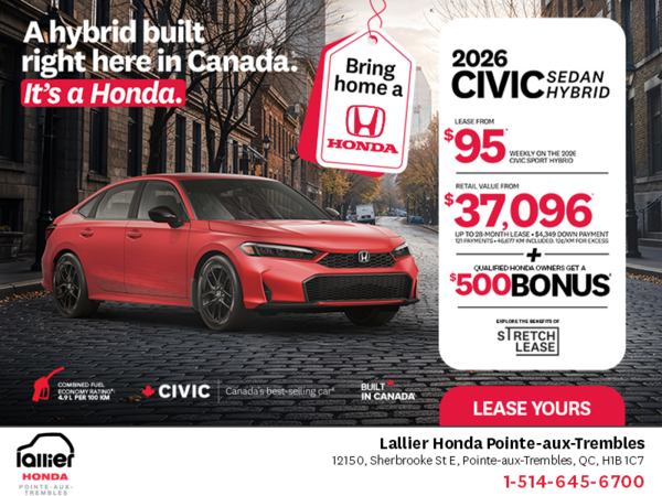 Get the 2026 Honda Civic Sedan Hybrid!