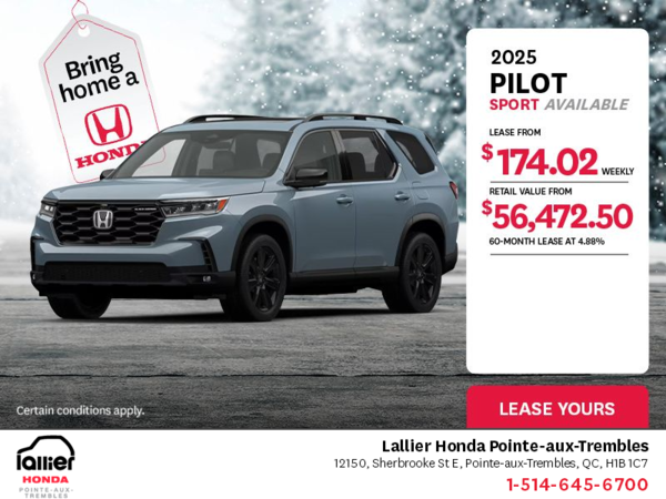 Get the 2025 Honda Pilot!