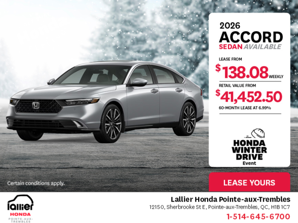 Get the 2026 Honda Accord!