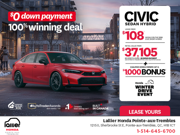 Get the 2026 Honda Civic Sedan Hybrid!