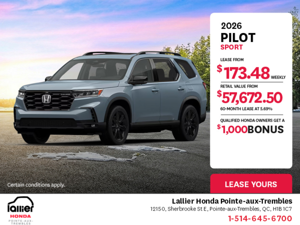 Get the 2026 Honda Pilot!