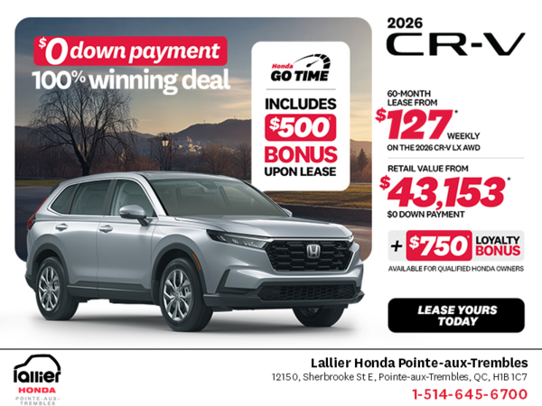 Get the 2026 Honda CR-V!