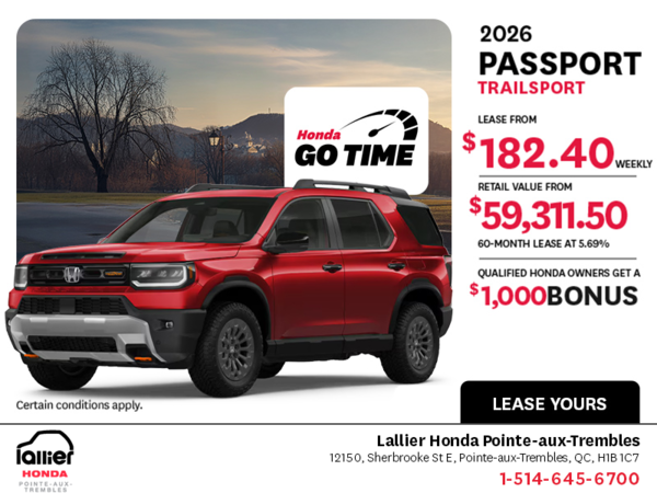 Get the 2026 Honda Passport!