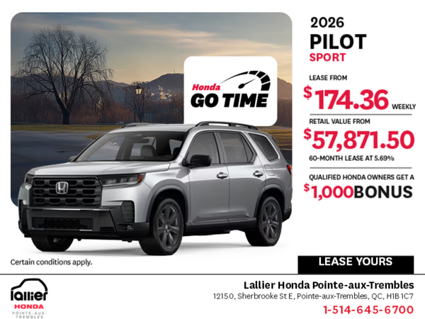 Get the 2026 Honda Pilot!