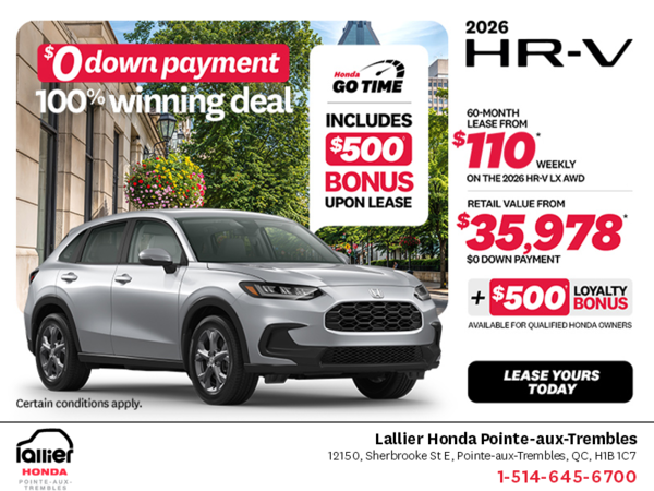 Get the 2026 Honda HR-V!