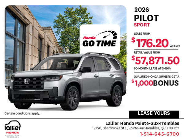 Get the 2026 Honda Pilot!