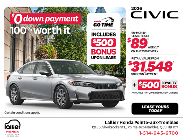 Get the 2026 Honda Civic!