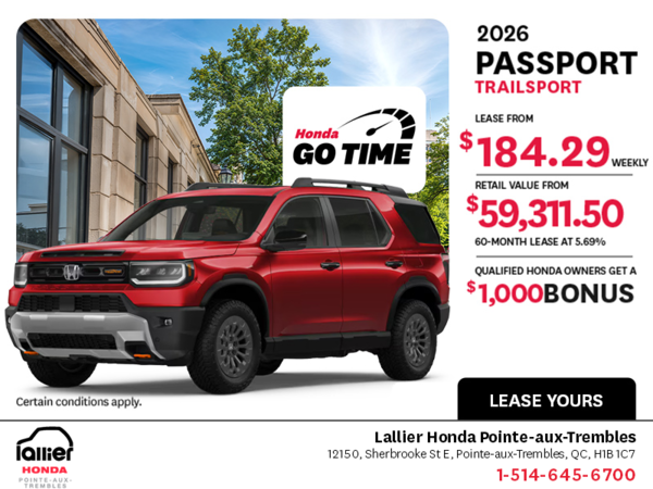 Get the 2026 Honda Passport!