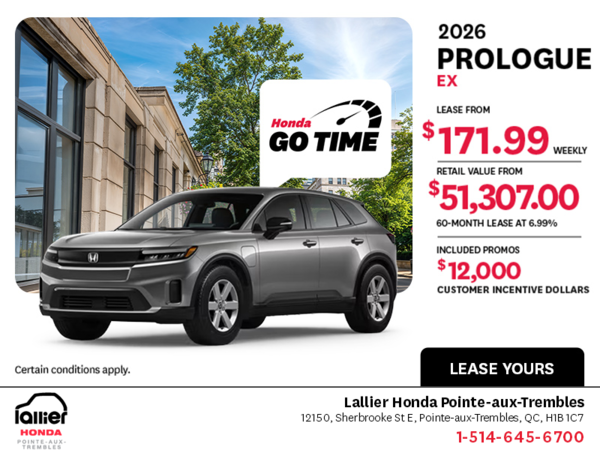 Get the 2026 Honda Prologue!