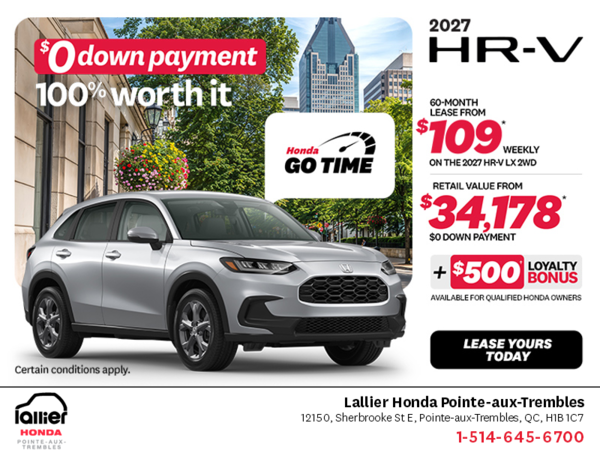 Get the 2027 Honda HR-V!