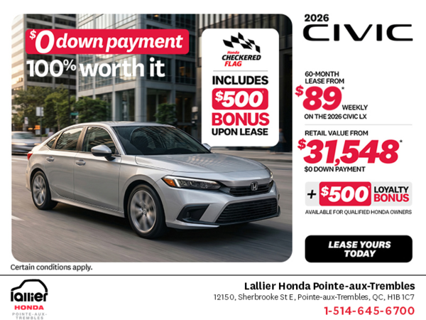 Get the 2026 Honda Civic!