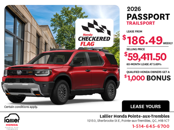 Get the 2026 Honda Passport!