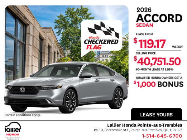Get the 2026 Honda Accord!