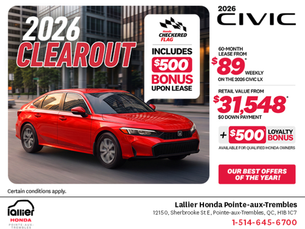 Get the 2026 Honda Civic!