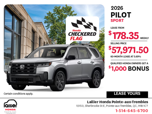 Get the 2026 Honda Pilot!